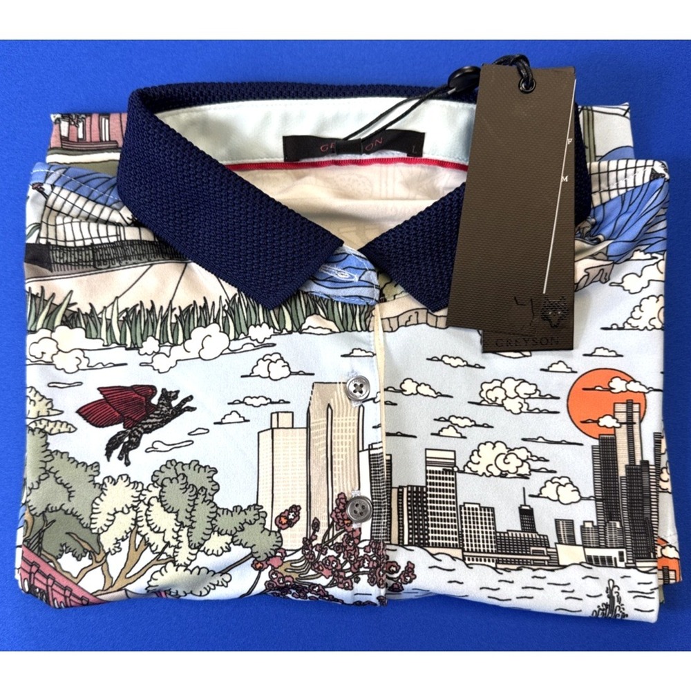 Greyson Detroit Cadillac Polo Shirt Womens L Short Sleeve Limited‎ Release Golf